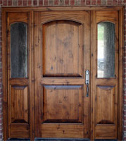 Custom Doors The look of your entry door defines the personality of your home  Standard and custom designs  Exterior and interior doors  True mortise and tenon construction  Specialty protective finishes (staining, glazing and distressing)  Free estimates        See our gallery for more photos of custom doors!